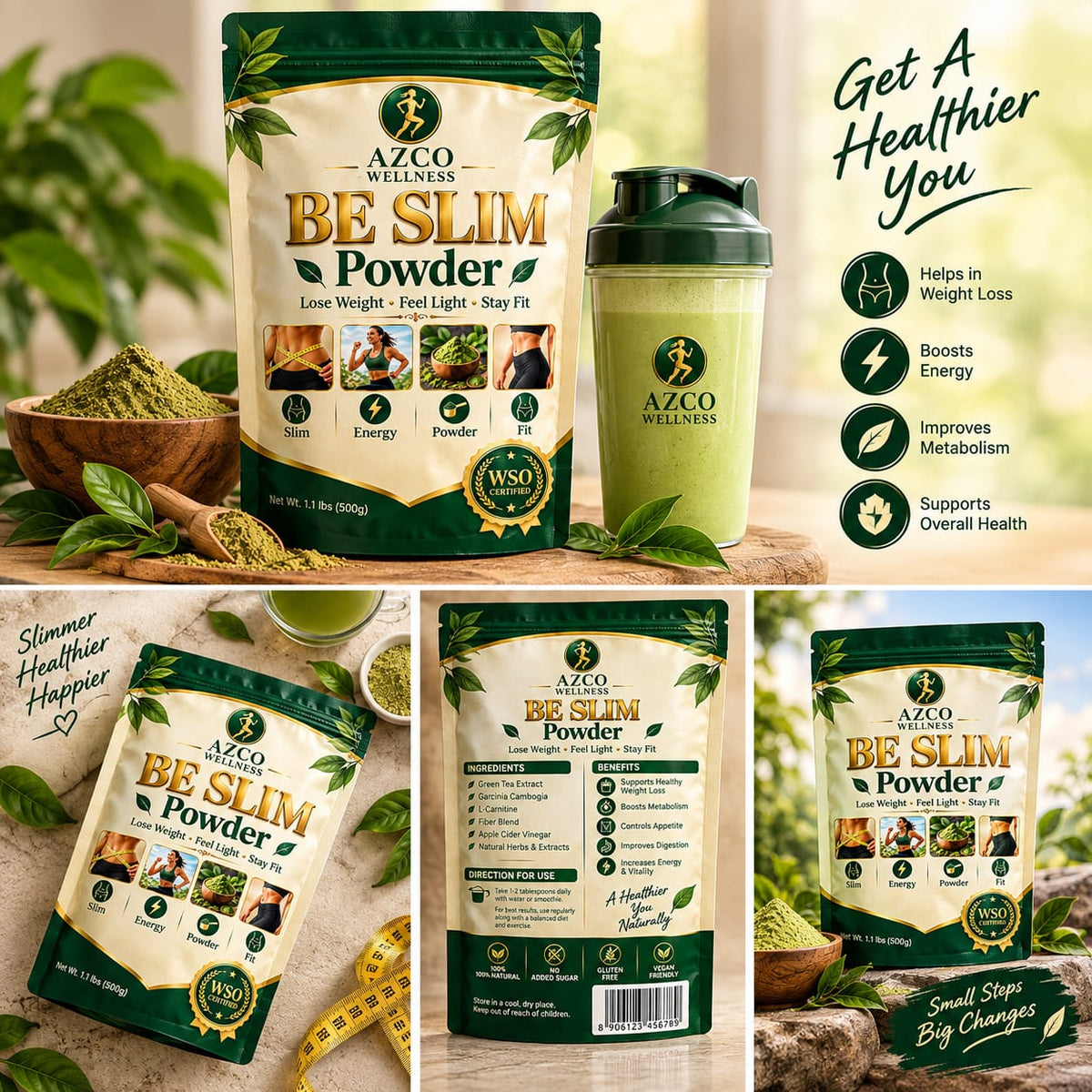 AZCO Best Health and Wellness Be Slim Powder